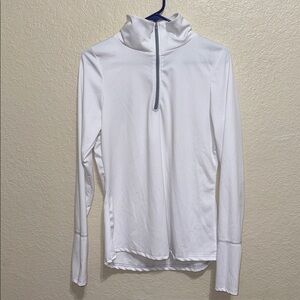 White Quarter-Zip Pullover